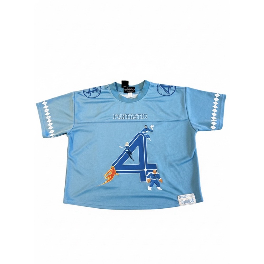 Fantastic Four Box Lunch Embroidered Jersey Women Sz M Marvel Storm Short Sleve